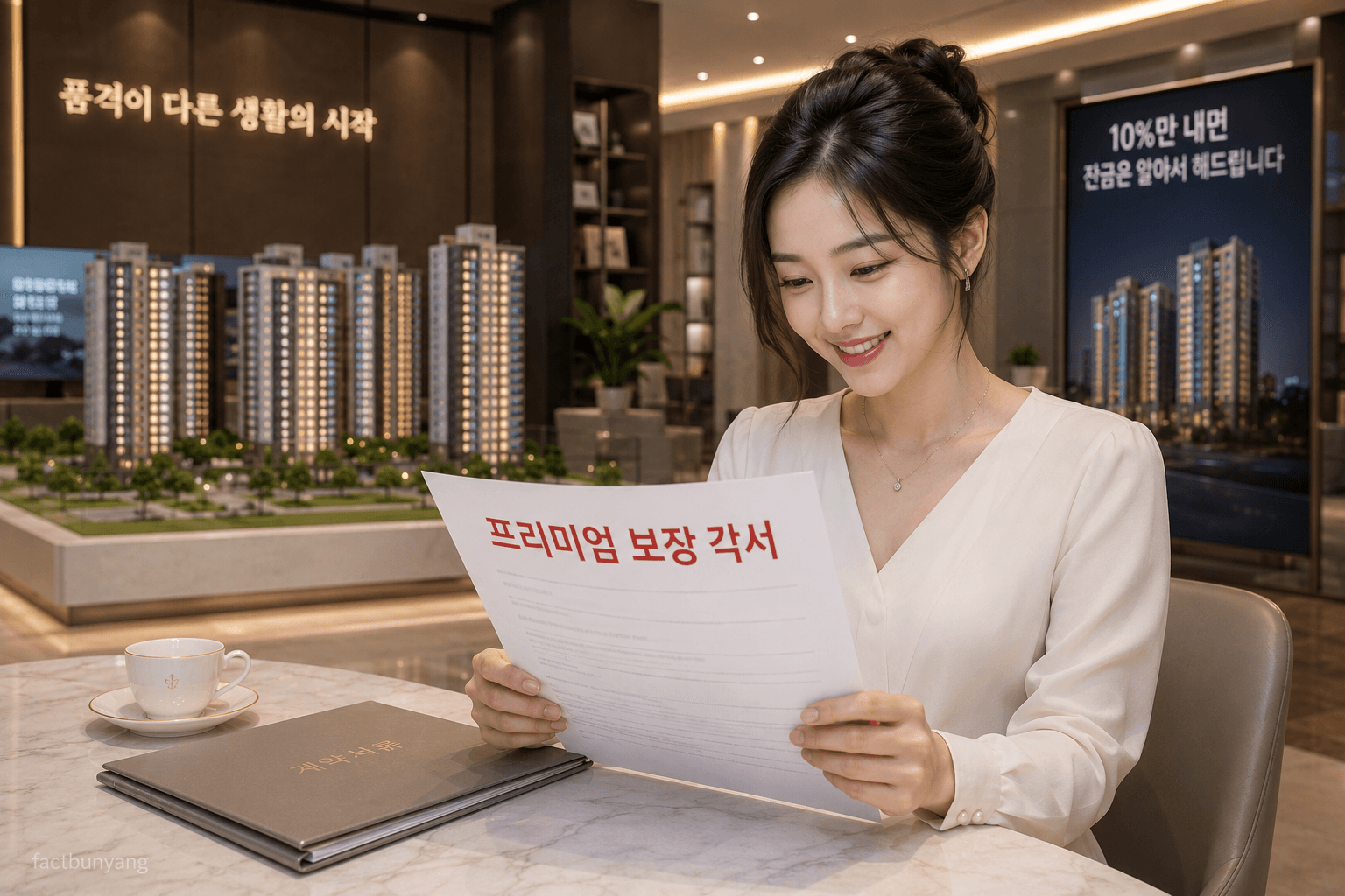 분양권 프리미엄 보장 각서 거래의 실무적 취약성을 검증하기 위해 문서 계약서 조항을 분석하는 과정