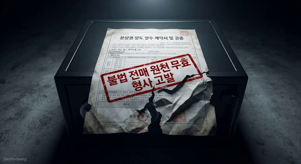 강행법규 위반 조항에 해당하여 소송 과정에서 증거 구속력을 상실하고 공급 계약 직권 해제 통보를 부른 분양권 복등기 약정 문서