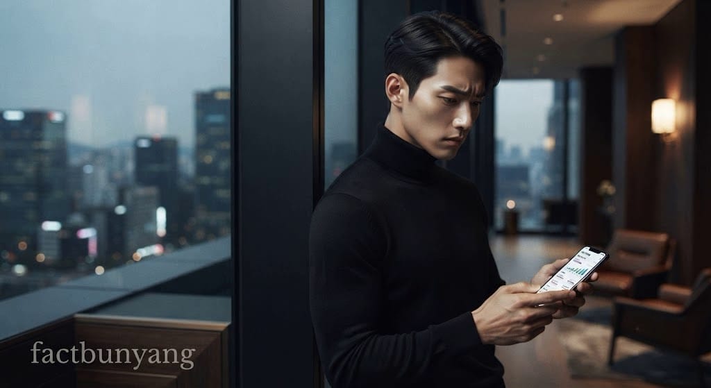 미분양 권역의 분양권 전매 제한 기간 연동 지표를 확인하는 남성